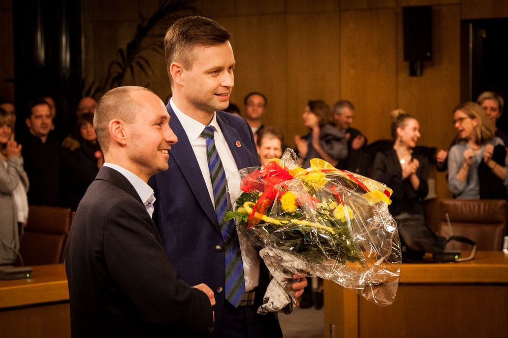 Dr. Stefan Belz bedankt sich bei den Wählern.